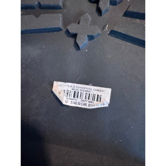 Betsey Johnson x torrid black rhinestone Hudson rocket combat boot 10 ww - Picture 15 of 15